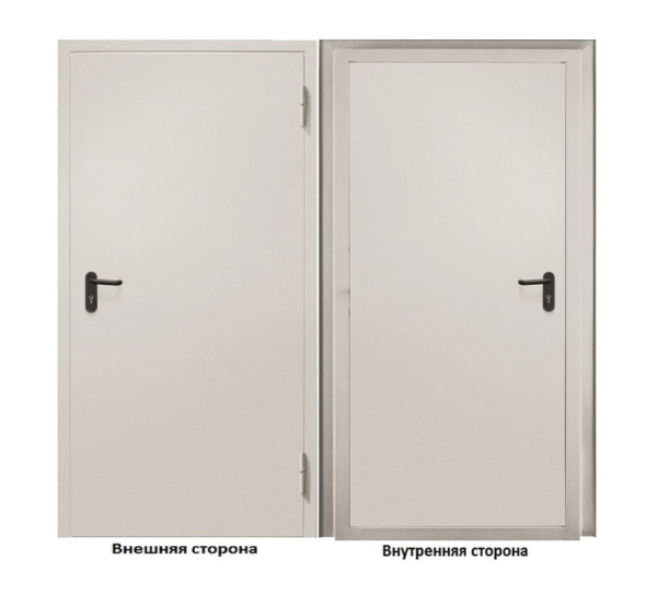 Дверь противопожарная ДПМД EIS-60 (ДМП EI - 60) (Б_р, 0,860, х 2,050, правая, 7035 серый)